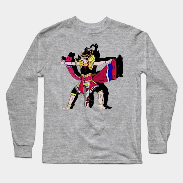 Javanese Traditional Dance Long Sleeve T-Shirt by RiyanRizqi